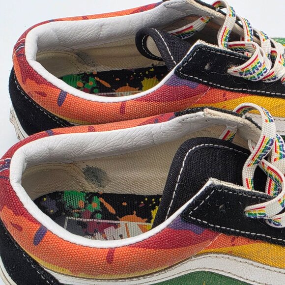 Vans Old Skool Rainbow Pride Sneakers Lace Up Canvas Shoes - Picture 6 of 13
